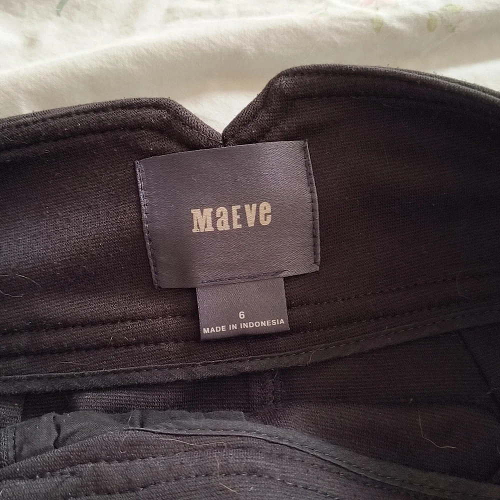 Anthropology Maeve Black Pencil Skirt Buckles - Picture 5 of 5